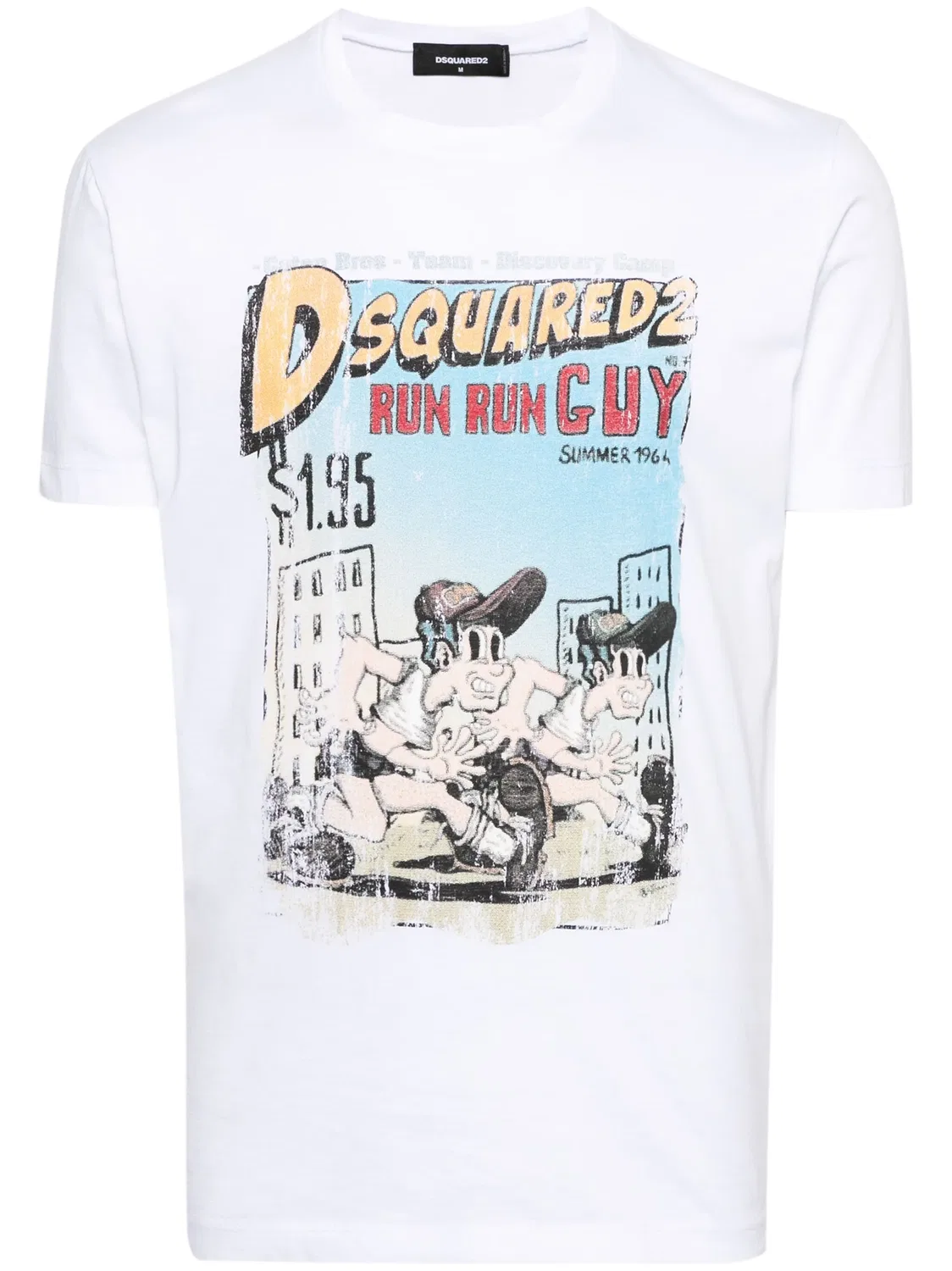 DSQUARED2 Футболка с логотипом из хлопка в оптическом белом
