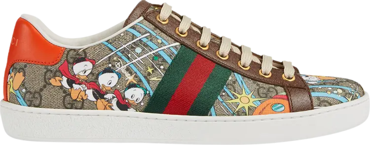 Кроссовки Disney x Gucci Wmns Ace Huey, Dewey and Louie, коричневый
