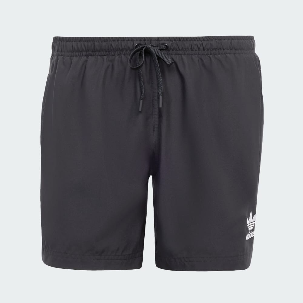 Шорты для плавания Adidas Adicolor 3-Stripes 5-Inch Swim Shorts, черный — фото 4