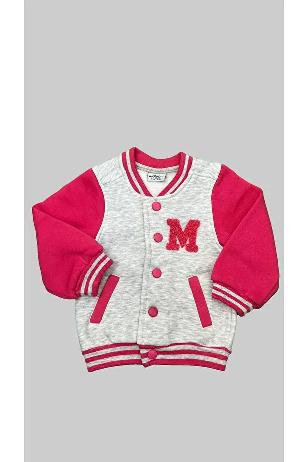 Детская куртка для девочек хлопковая College jacket Mother Love, Pink