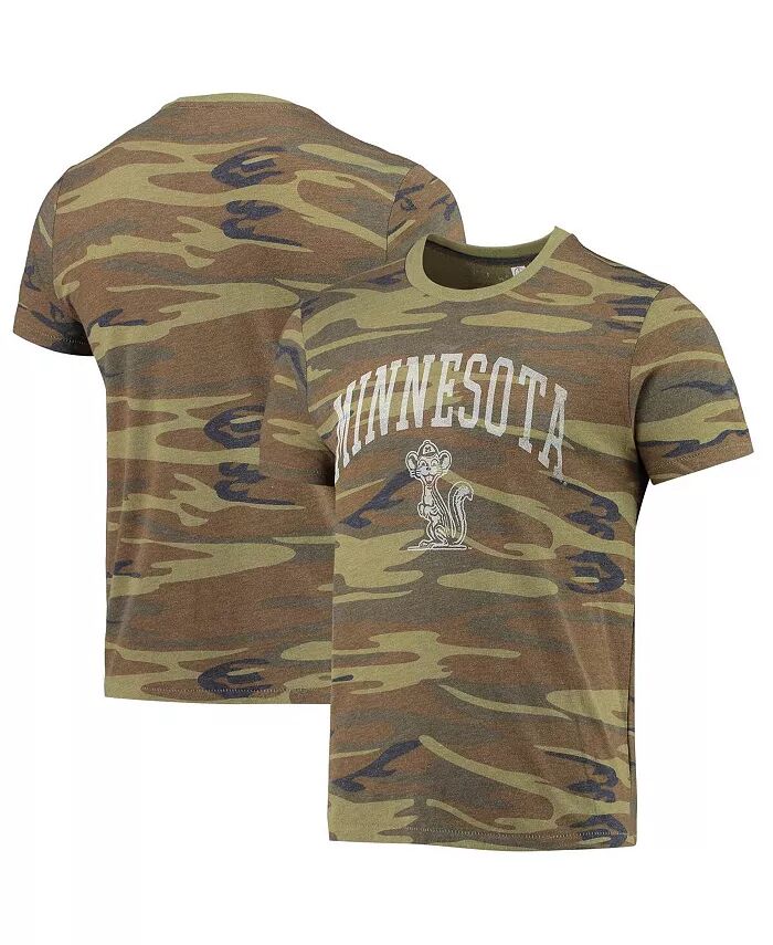 

Мужская камуфляжная футболка Minnesota Golden Gophers Arch Logo Tri-Blend Alternative Apparel