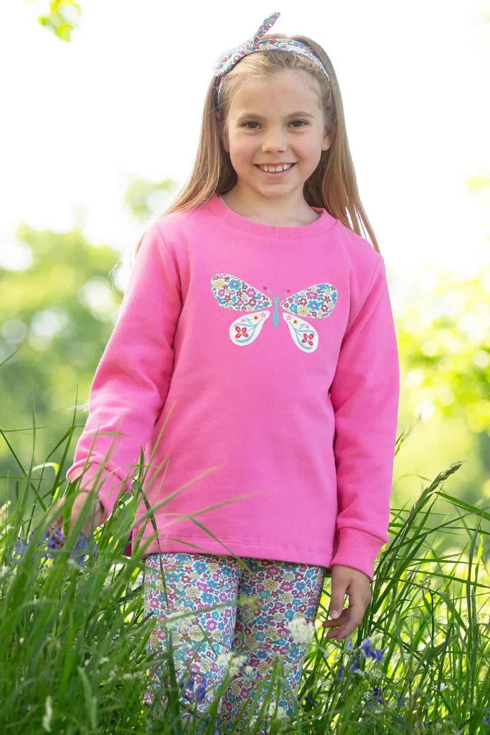 Детский свитшот Flutterby Kite, Pink — фото 3