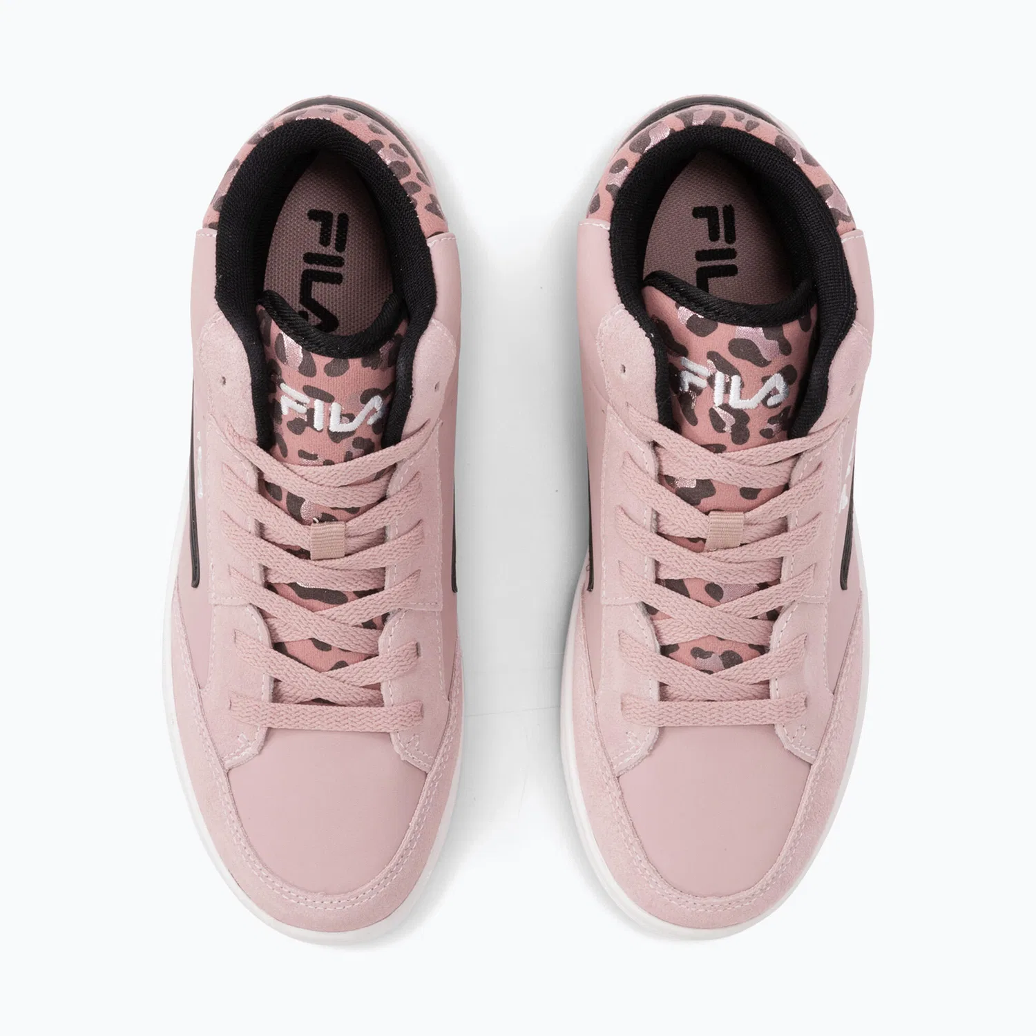 Детские кроссовки на шнуровке FILA Crew Mid, Цвет: Роза — фото 4