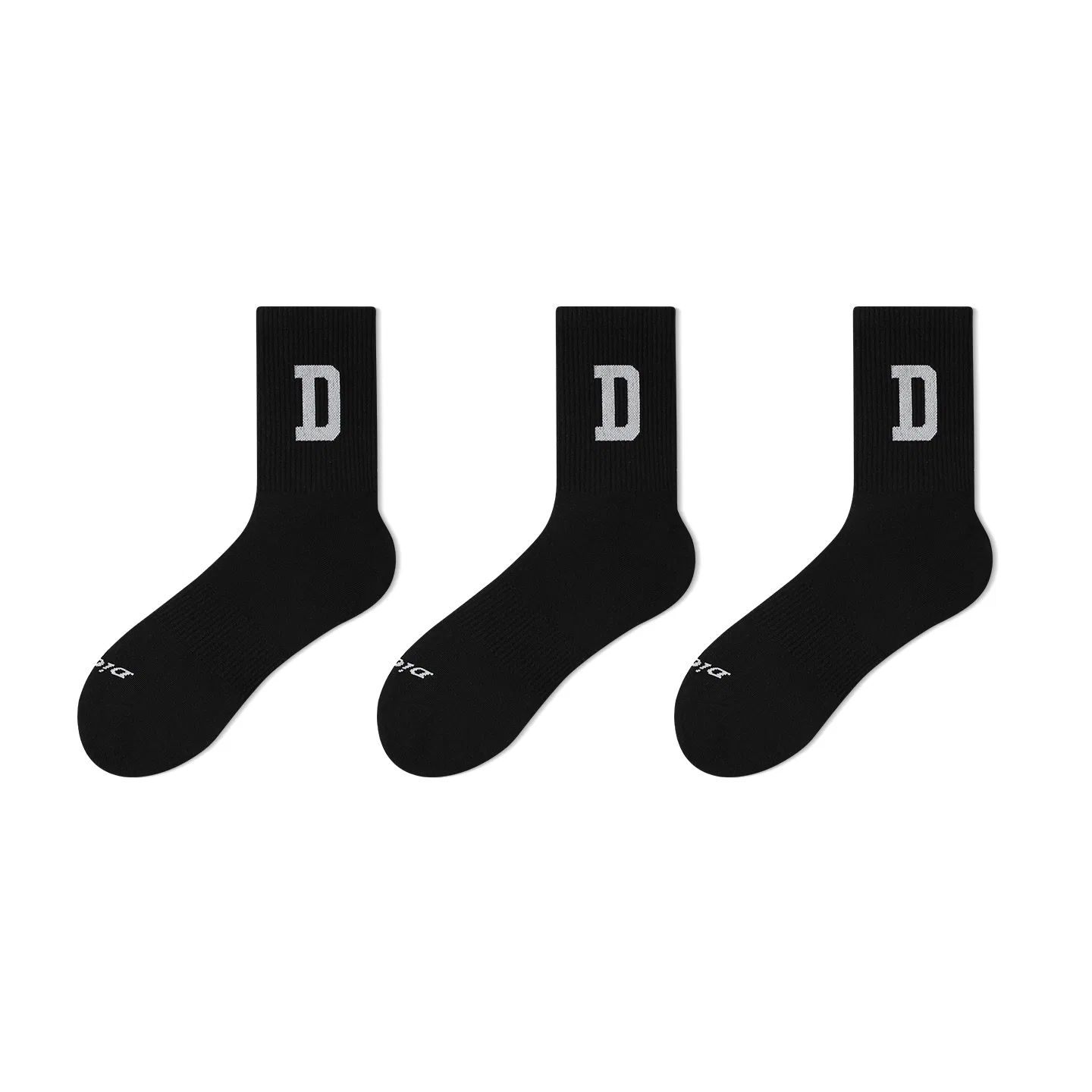 Детские носки с принтом, комплект из 3 пар, Dickies, Black Black Black