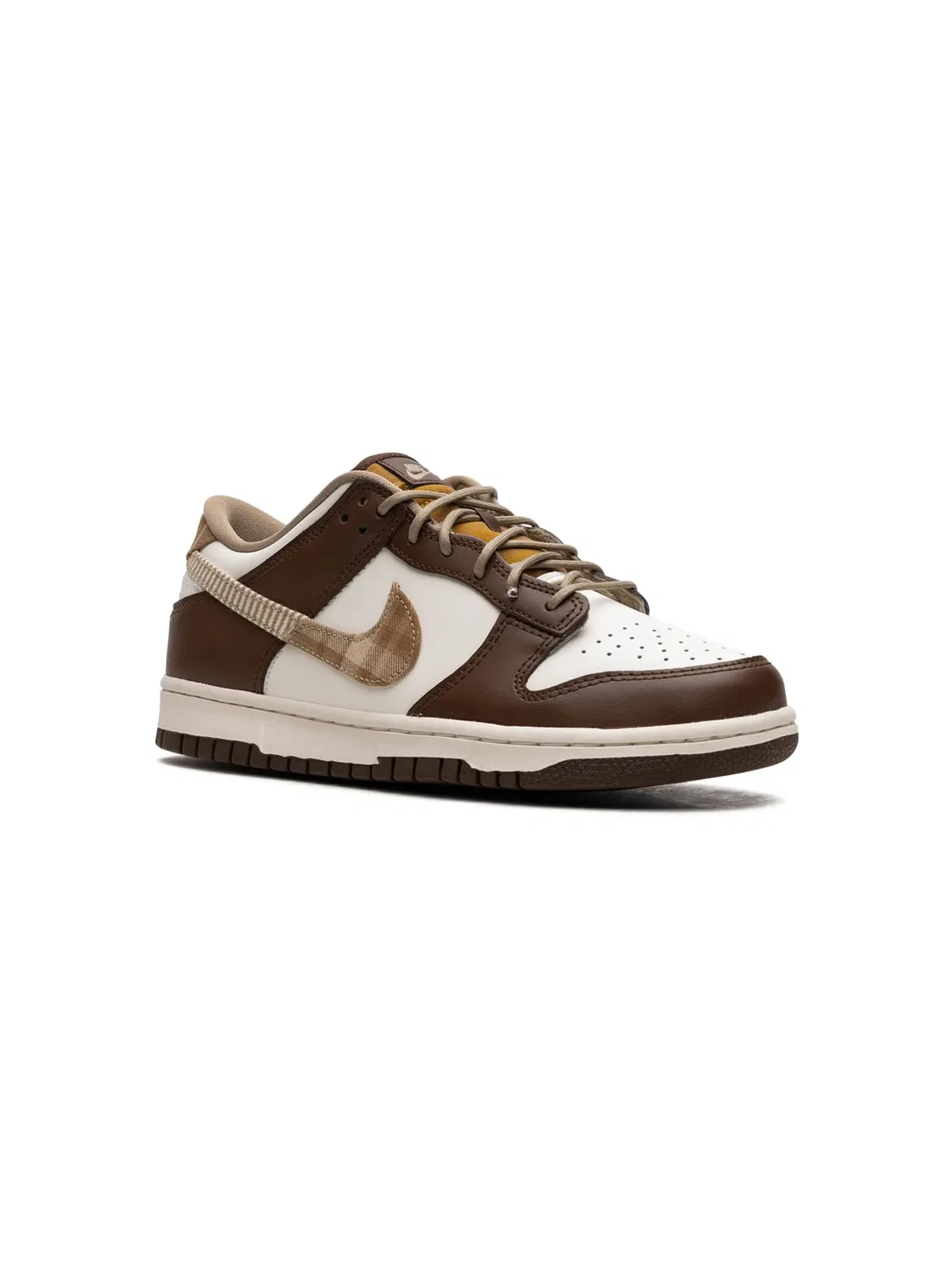Кроссовки Dunk Low "Brown Plaid" Nike, белый