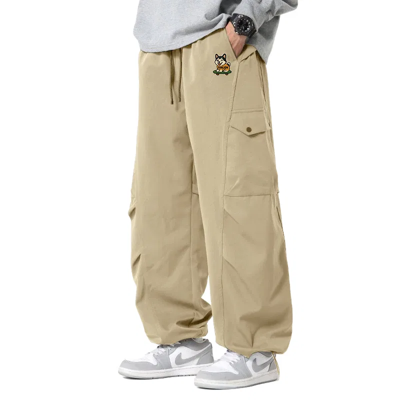 Детские штаны унисекс парашютные Tonlion, Khaki