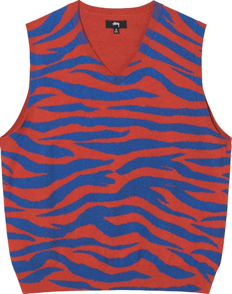 

Свитер Stussy Tiger Printed Sweater Vest 'Red', красный