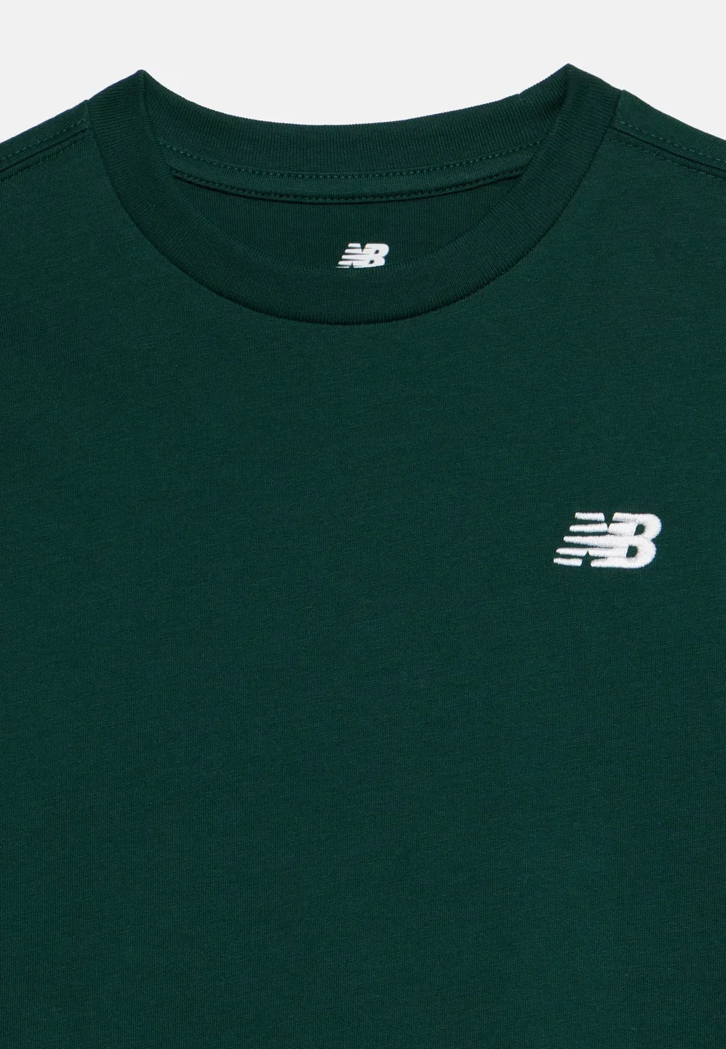 Футболка унисекс с небольшим логотипом - базовая футболка New Balance, Nordic Green — фото 3