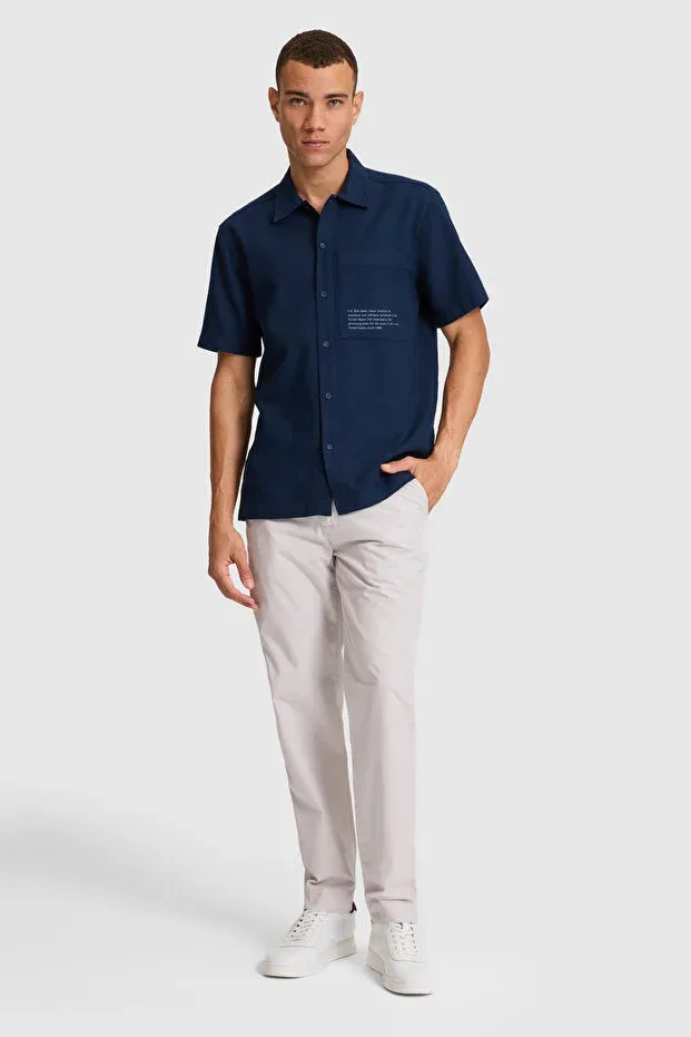 Мужская рубашка с коротким рукавом U.S. Polo Assn., Navy Blue — фото 4