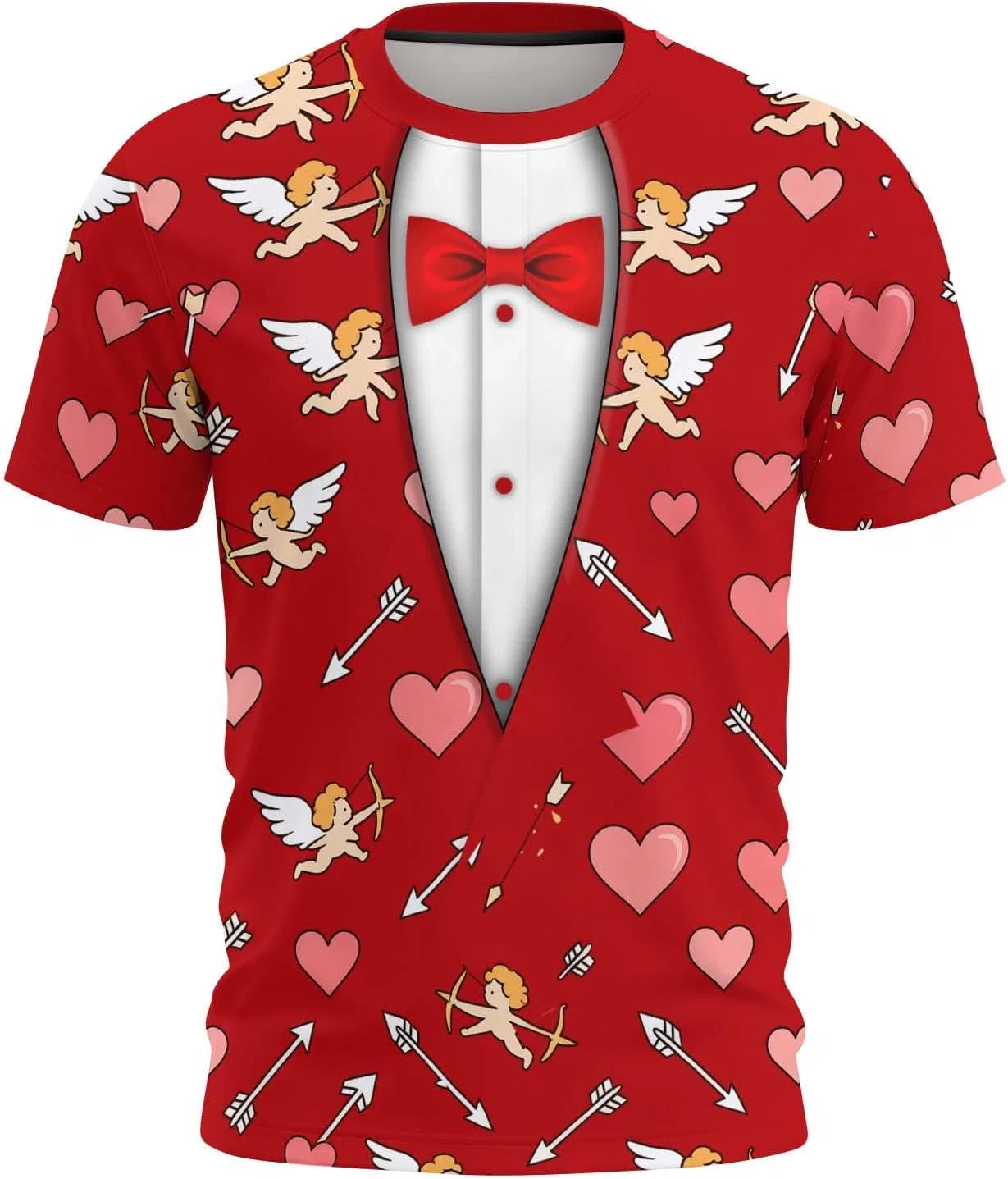 Футболка с принтом тuxedo Unisex, Red
