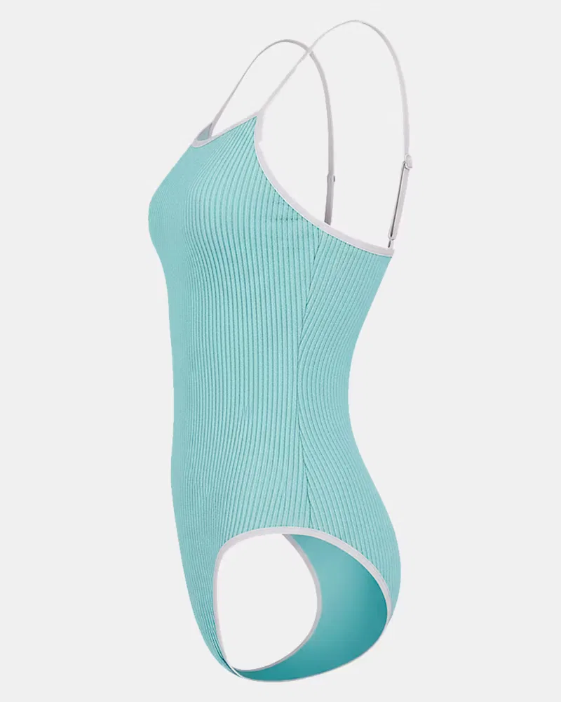 Детский слитный купальник с защитой UPF 30 UA Textured UnderArmour, Neo Turquoise/White — фото 4
