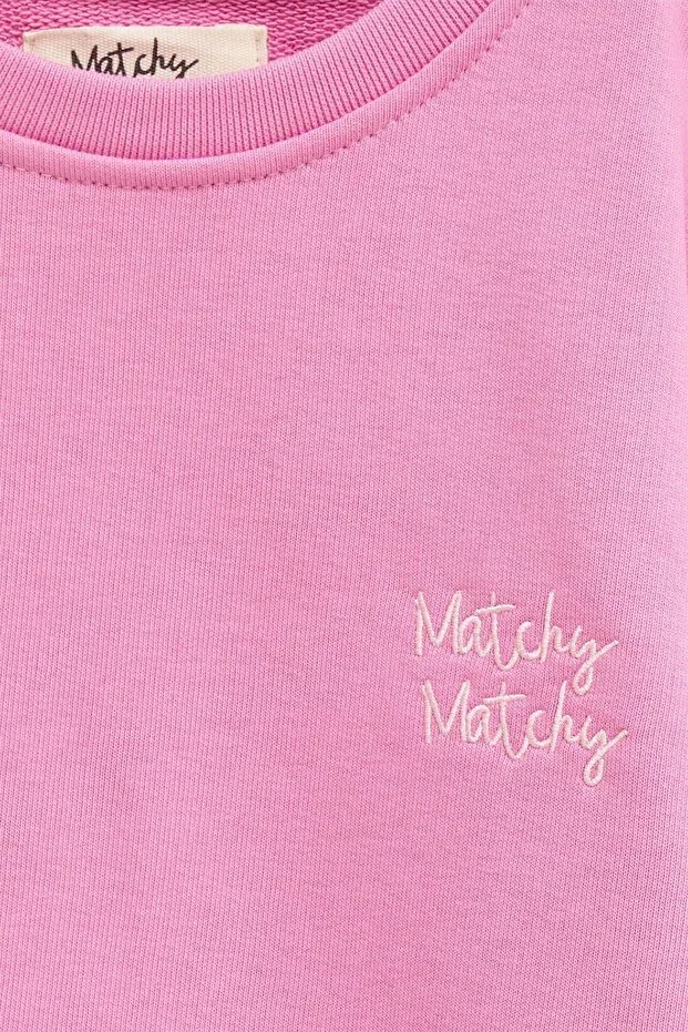 Детские свитшот для девочек хлопковый Matchy Matchy, Pink — фото 2