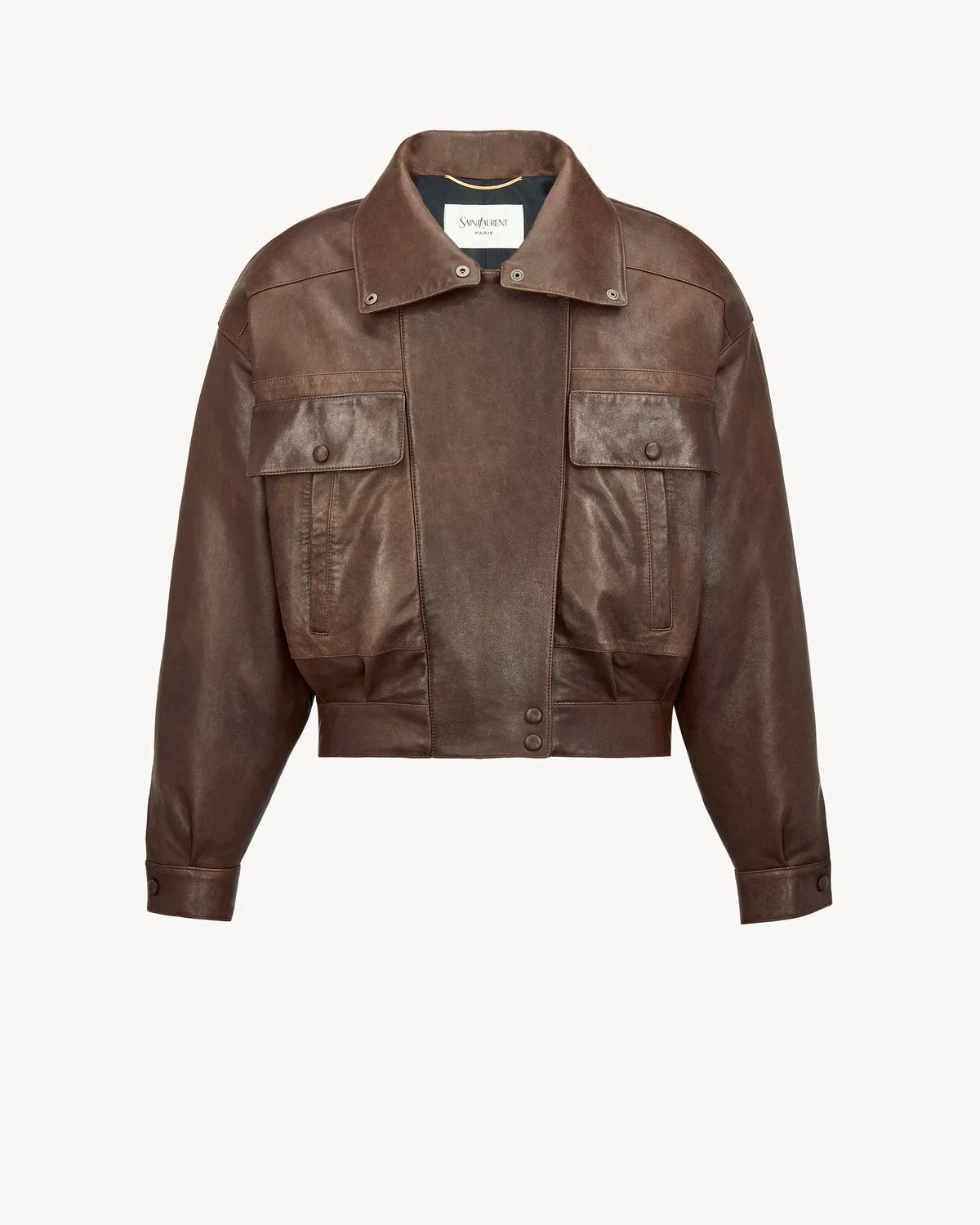 Куртка из овчины SAINT LAURENT, коричневый