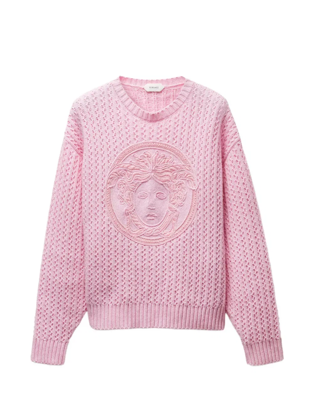 Свитер вязаный Versace, розовый