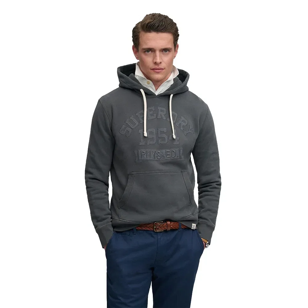 Мужское худи с капюшоном Tonal Applique Superdry, Grey