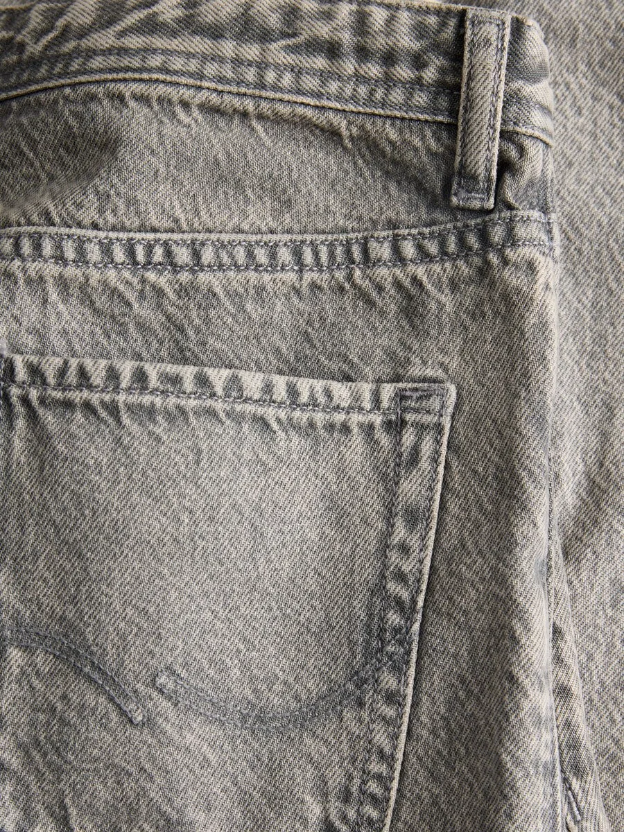 Джинсы Jack & Jones Junior Wide leg Jeans 'JJIDAVE JJORIGINAL' серого цвета — фото 4