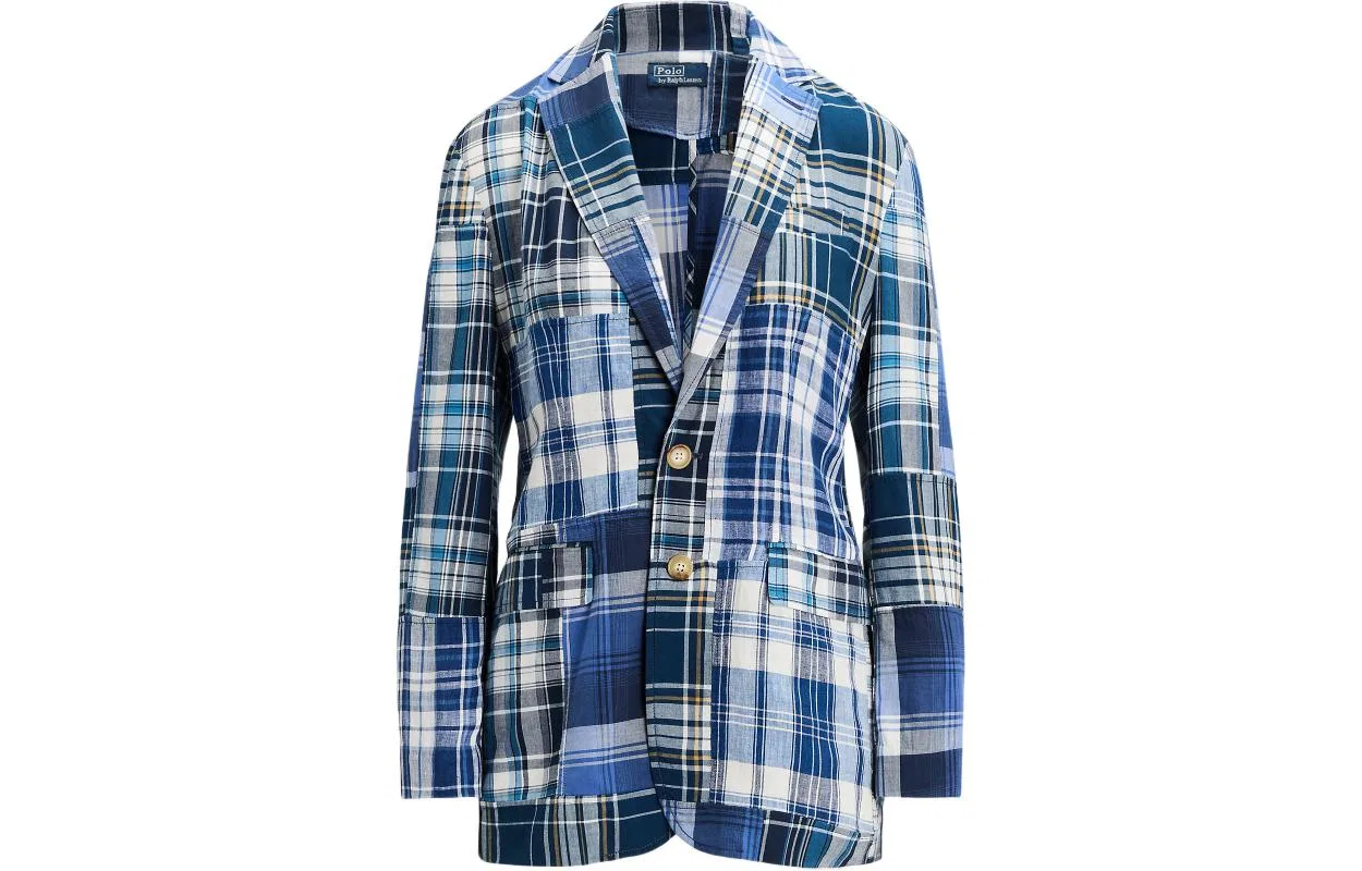 Женское пальто-костюм с принтом Multicolor Plaid Polo Ralph Lauren, Multicolor Plaid