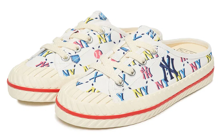 Детские скейтборд-кроссовки Playball Mule MONOGRAM Low top MLB, Ecru — фото 4