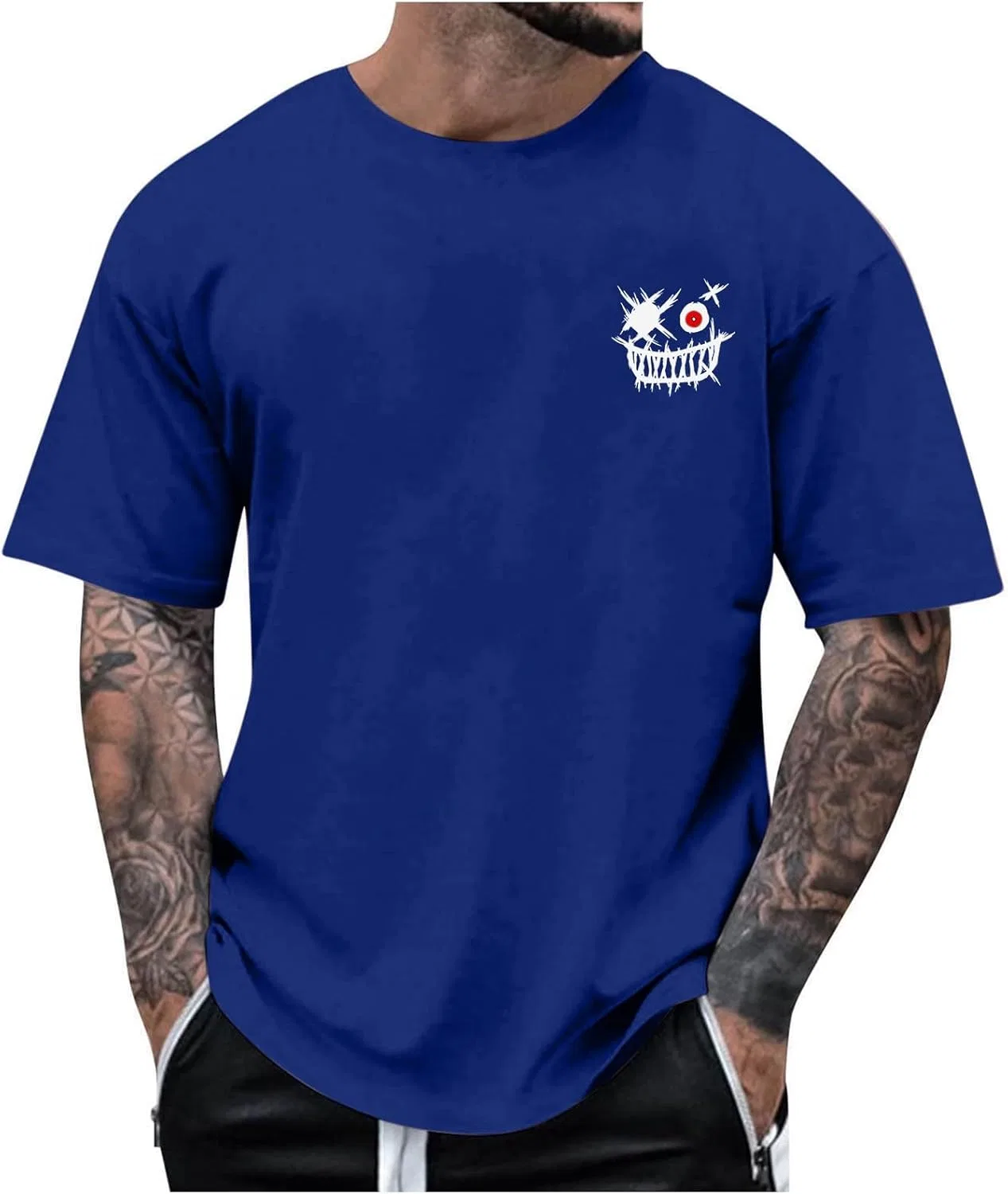Мужская футболка с граффити Hipster, Blue