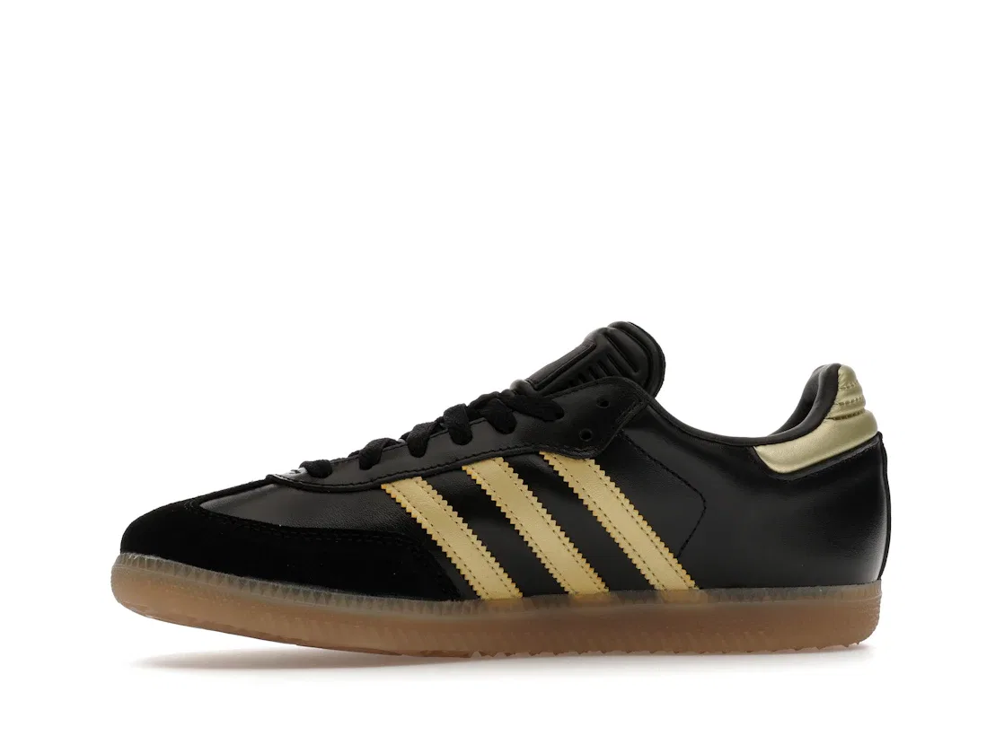 Детские кроссовки с принтом Adidas Samba Adidas, Black/Gold/Gum — фото 3