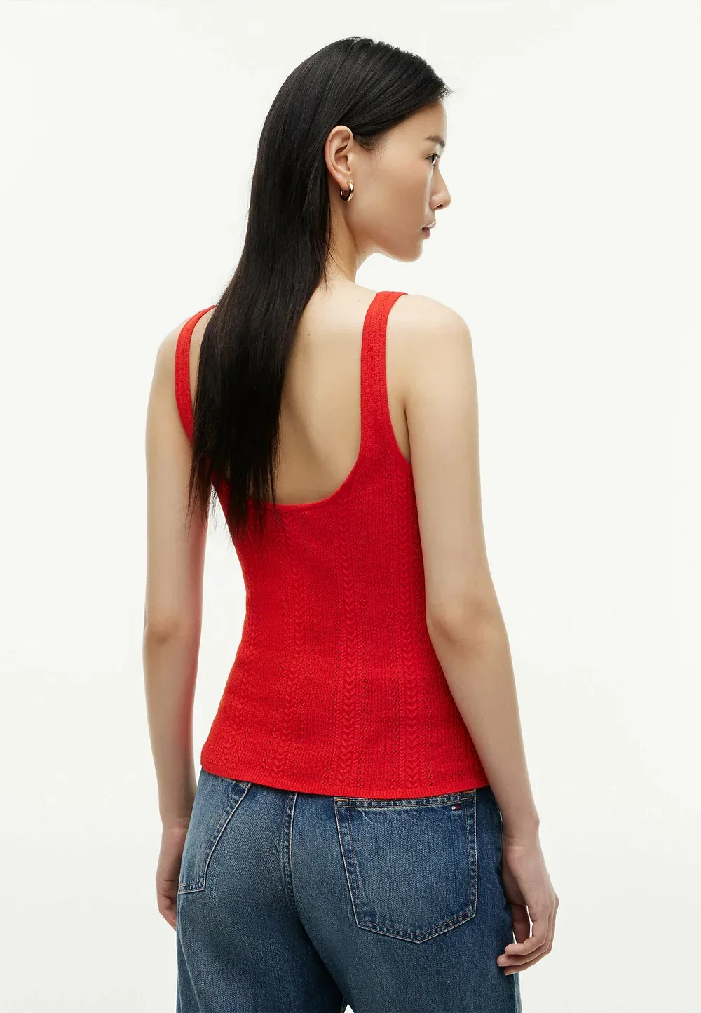 Топ-Майка с вырезом-лодочкой от Pointelle Tommy Hilfiger, Fire Red — фото 3