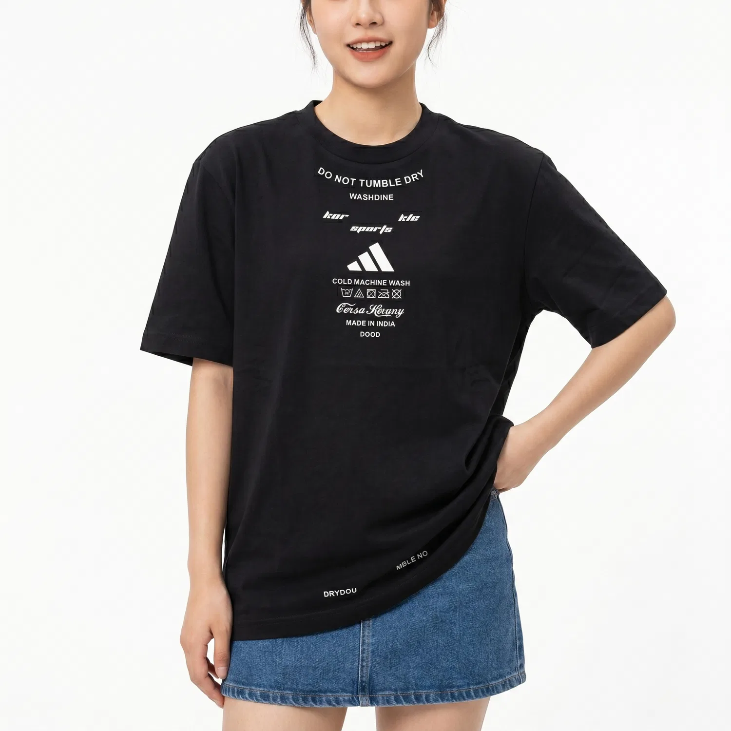 Футболка Essential Adidas, Black — фото 4