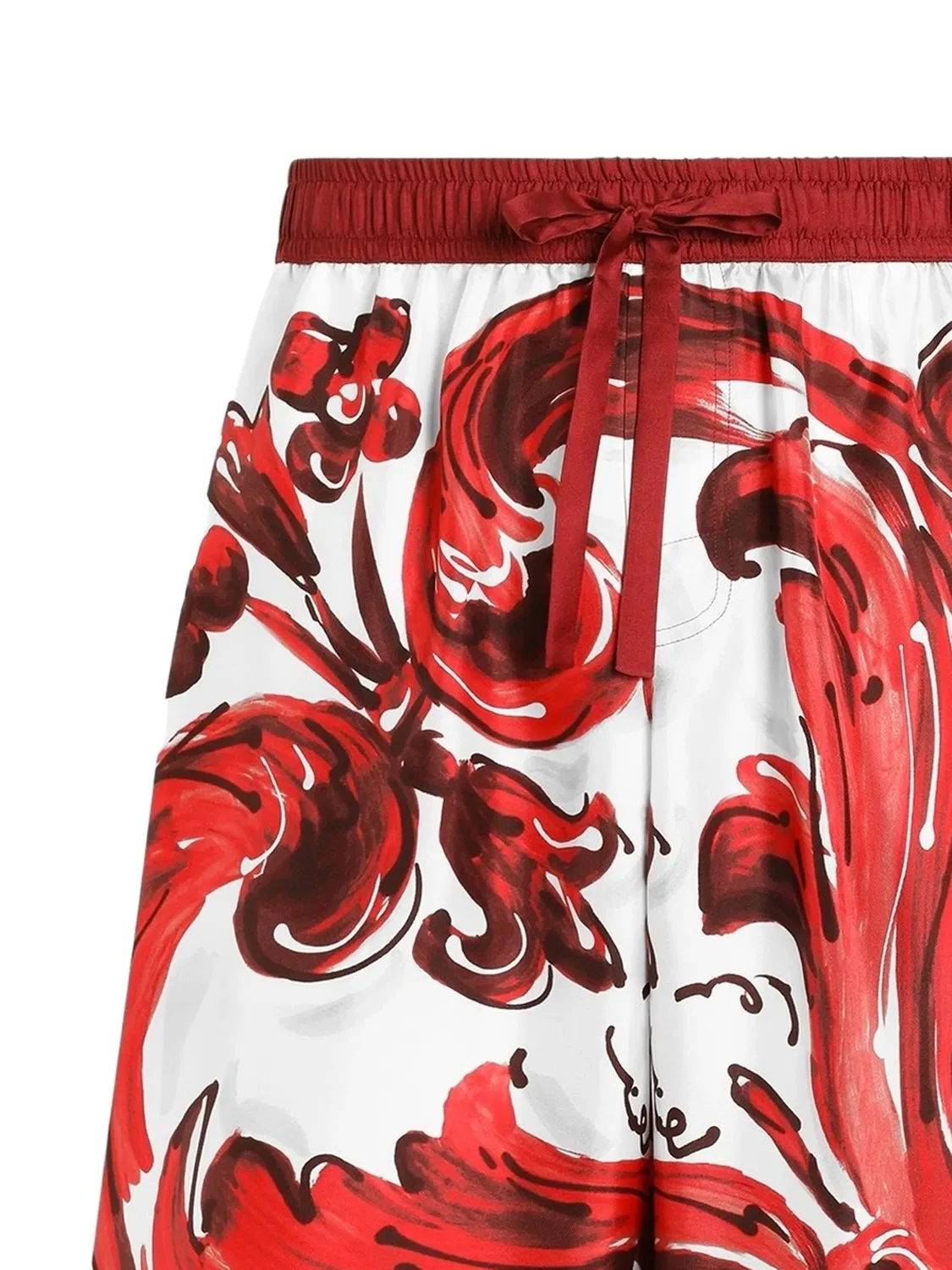 Dolce & Gabbana Шорты-бермуды Vanity красный шелк — фото 2