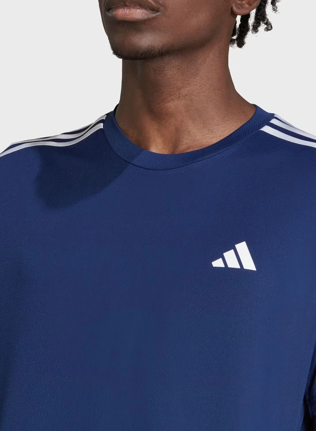 Футболка тренировочная с 3 полосками Adidas, белый — фото 3