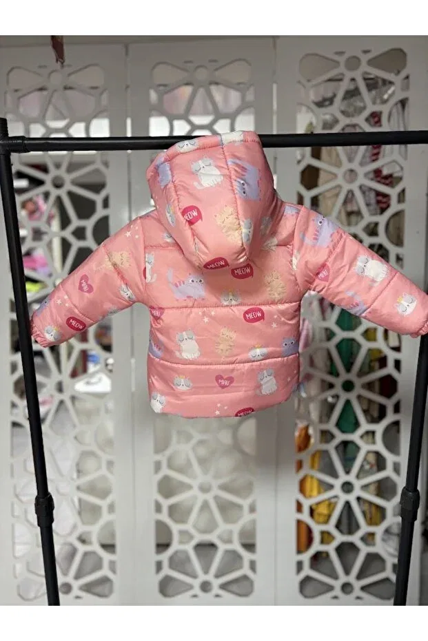 Детское зимнее пальто для девочек с капюшоном Stilera, Pink — фото 4