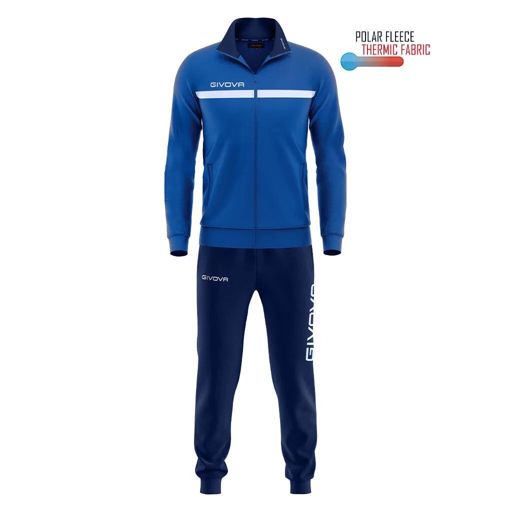 Детский флисовый спортивный костюм Givova One, Blau Navyblau Weiss