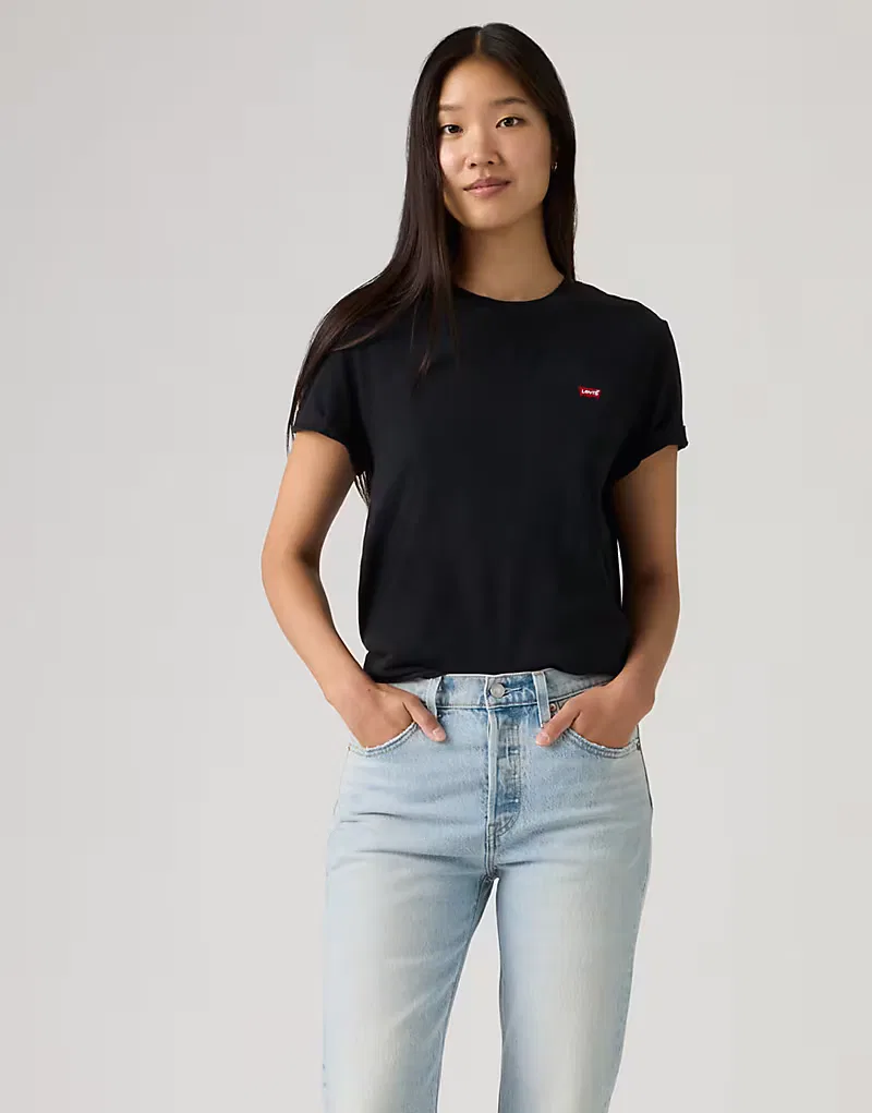 Хлопковая футболка Levi's Favorite, черный — фото 4