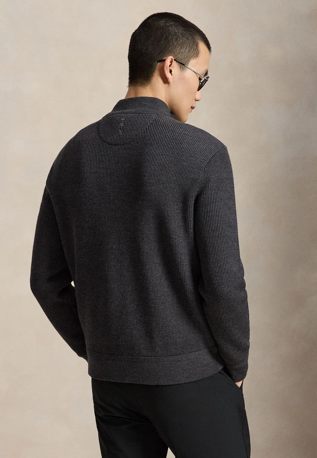 Универсальный жилет-кардиган из комбинированных материалов Polo Ralph Lauren, Metalic Grey Heather — фото 3