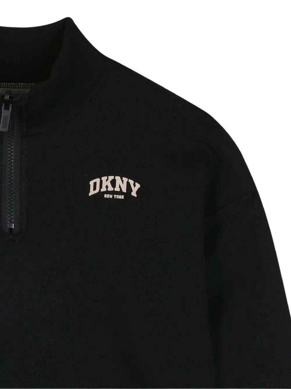 Толстовка на молнии с логотипом Dkny Kids, бежевый — фото 3