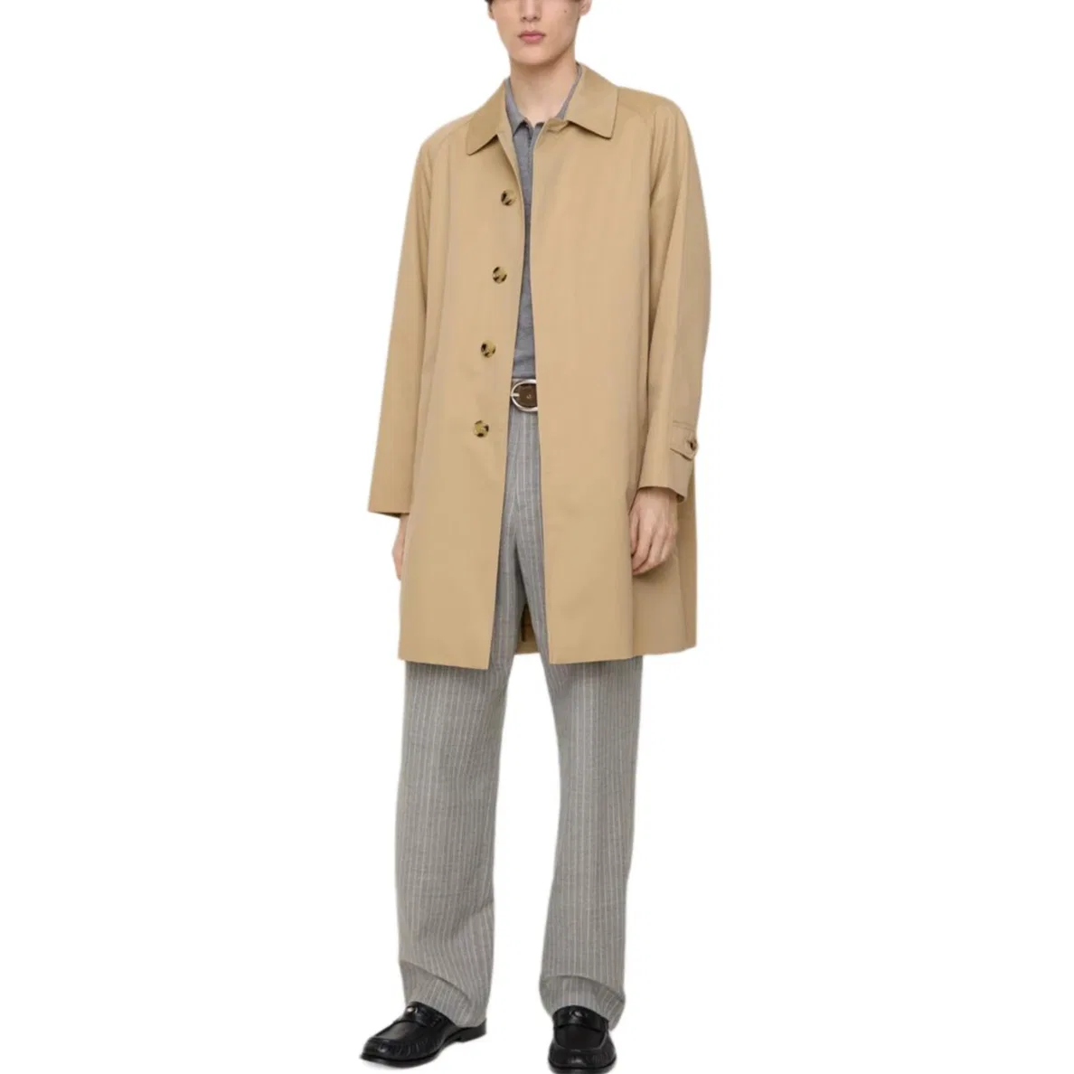Тренч Burberry мужской бежевый, весна-лето 2026, стиль high street — фото 3