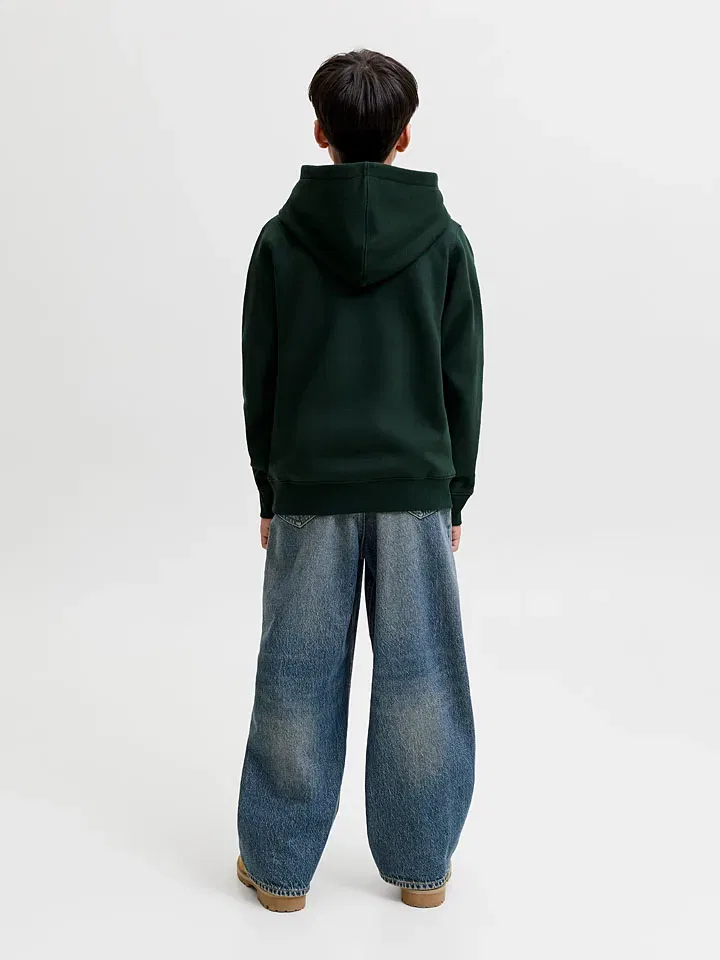 Худи с принтом Star Jack & Jones Junior, темно-зеленый — фото 3