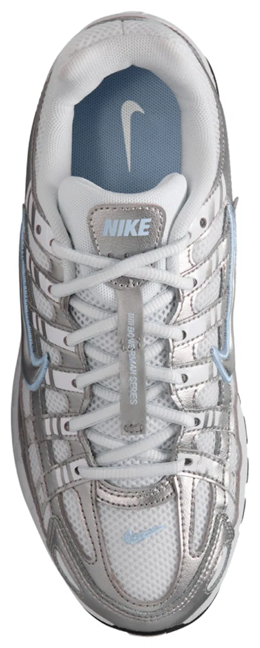 Кроссовки для мальчиков P-6000 Nike, цвет Metallic Silver/Blue/White — фото 3