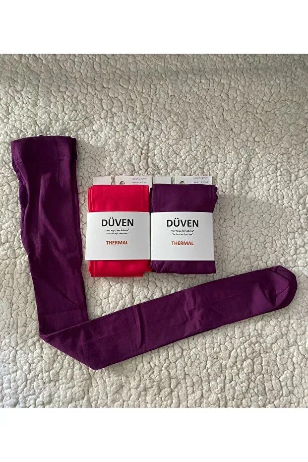 Детские термоколготки для мальчиков 2-Pack, Düven, Mor - Mercan
