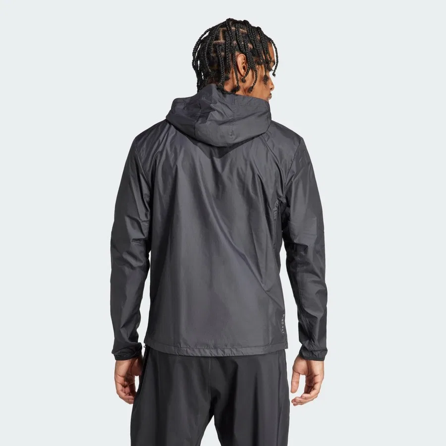 Мужская ветровка с технологией WIND.RDY OTR B JKT IN1483 adidas, Черный — фото 2