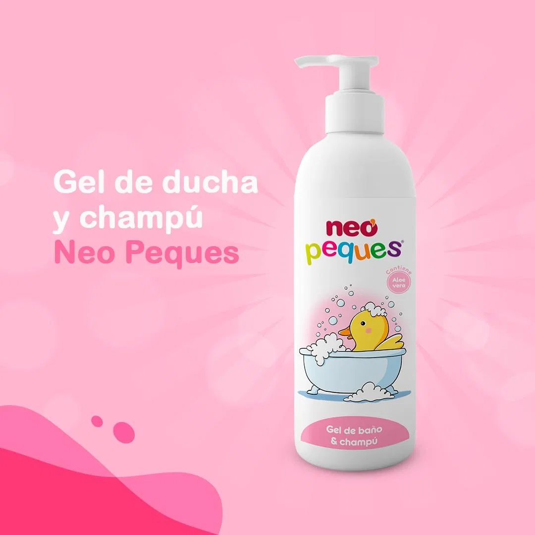 Детский гель для душа и шампунь с алоэ вера Neo Peques, 400 мл — фото 2