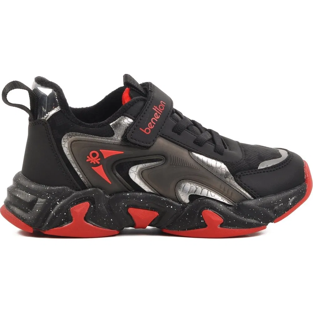 Детские спортивные кроссовки с липучками Black Red BNI-11033 F United Colors Of Benetton