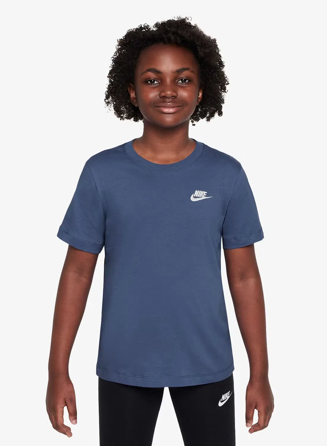 Футболка с вышитым логотипом Youth NSW Embroidered Futura Nike, темно-синий
