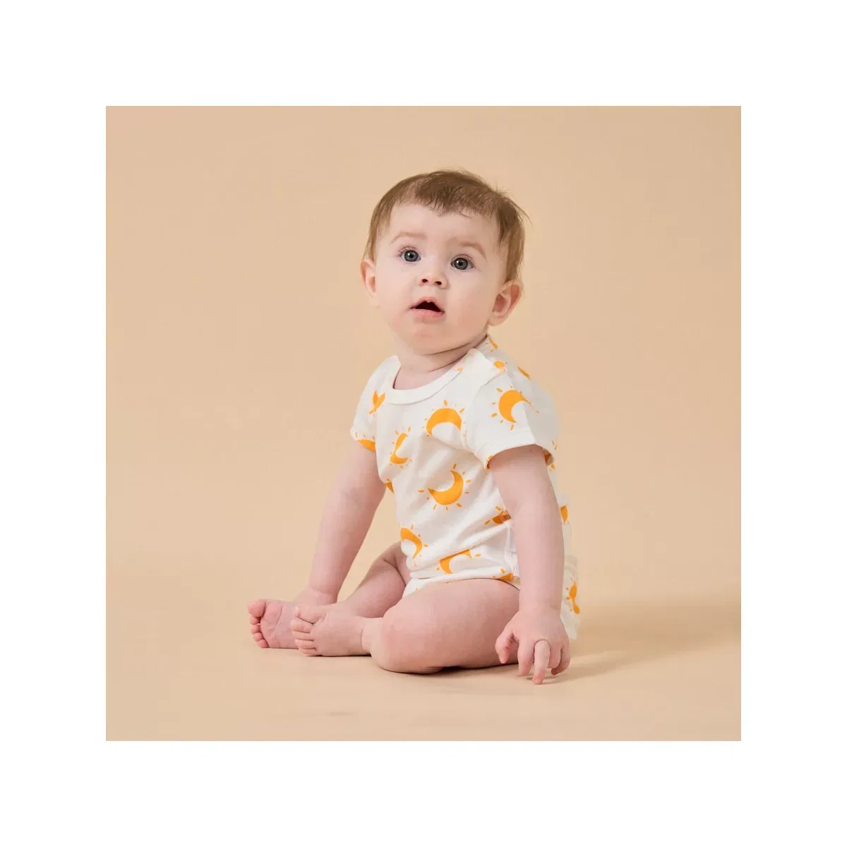 Детское боди с коротким рукавом Laimi Bloom, Yellow
