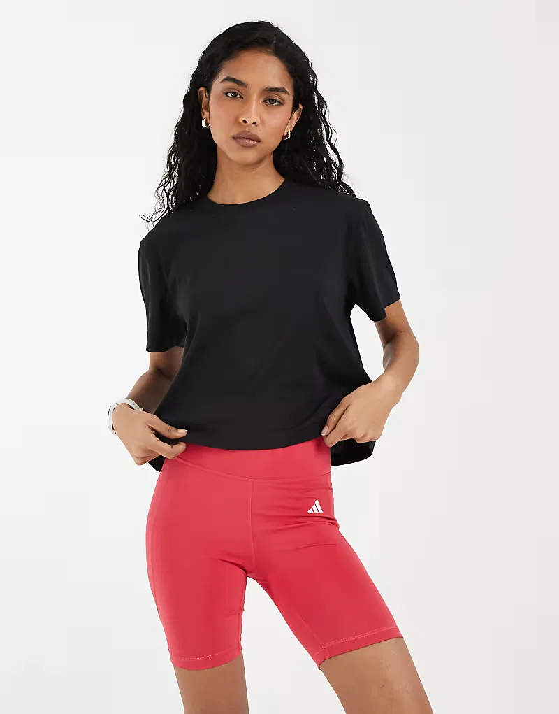 Шорты Adidas Training Optime Essentials 7 дюймов, розовые — фото 3
