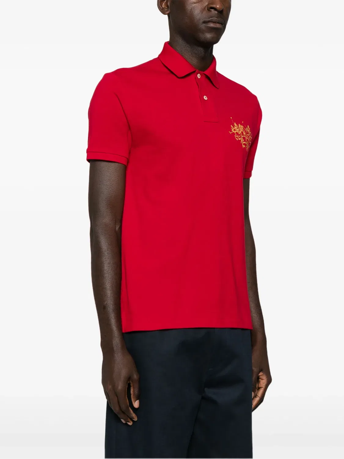 Поло с вышитым логотипом Ralph Lauren Polo Ralph Lauren, красный — фото 3