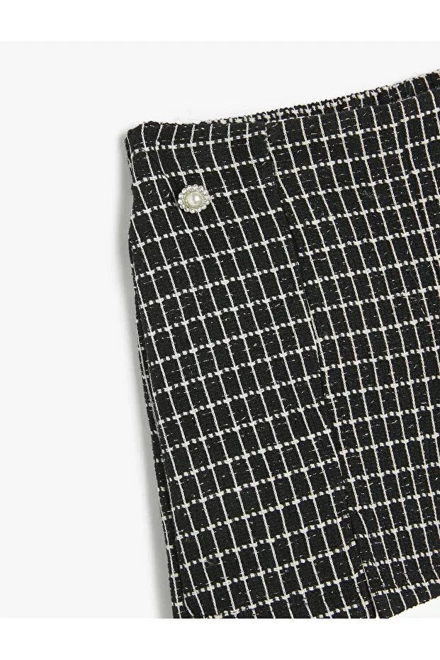 Детские шорты для девочек джинсовые Koton, Black Patterned — фото 3