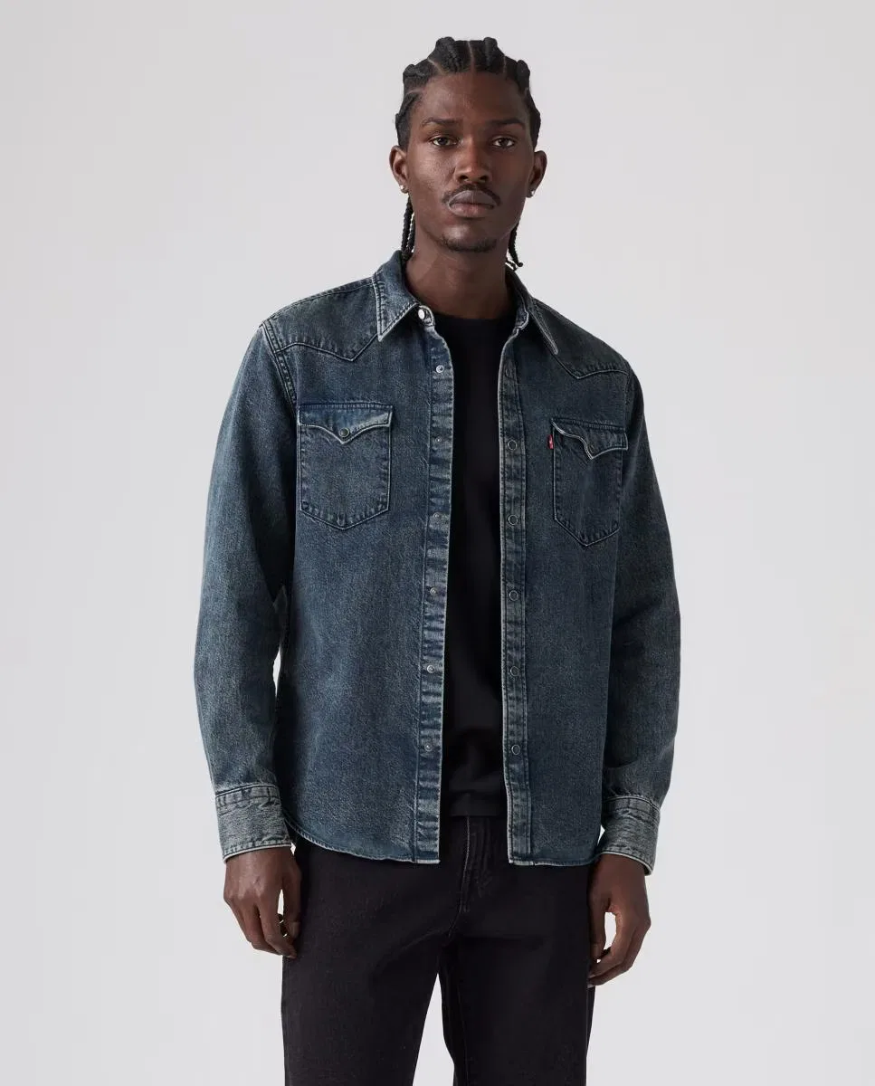 Мужская рубашка с длинным рукавом, Vaquera, Levi's, темно-синий