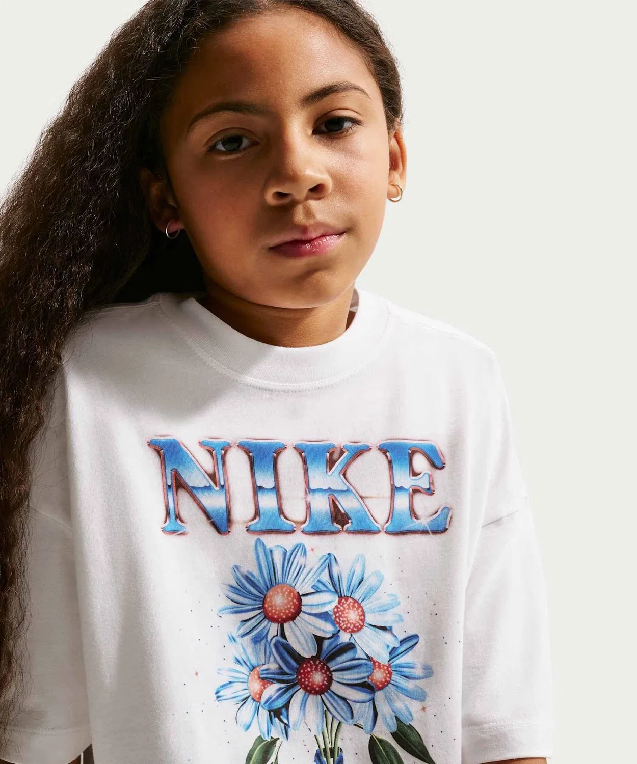 Детская футболка оверсайз с принтом Nike Sportswear IR5191-100 NIKE, White — фото 3