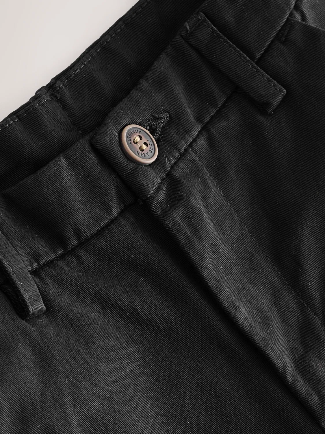 Чинос, широкий крой, Black Wide Fit Stretch Chino Trousers Next, черный — фото 3