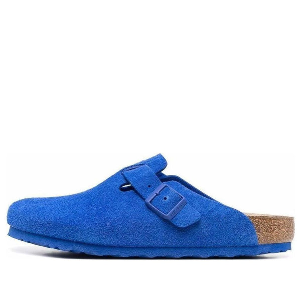 

Тапочки boston suede leather 'ultra blue' Birkenstock, синий