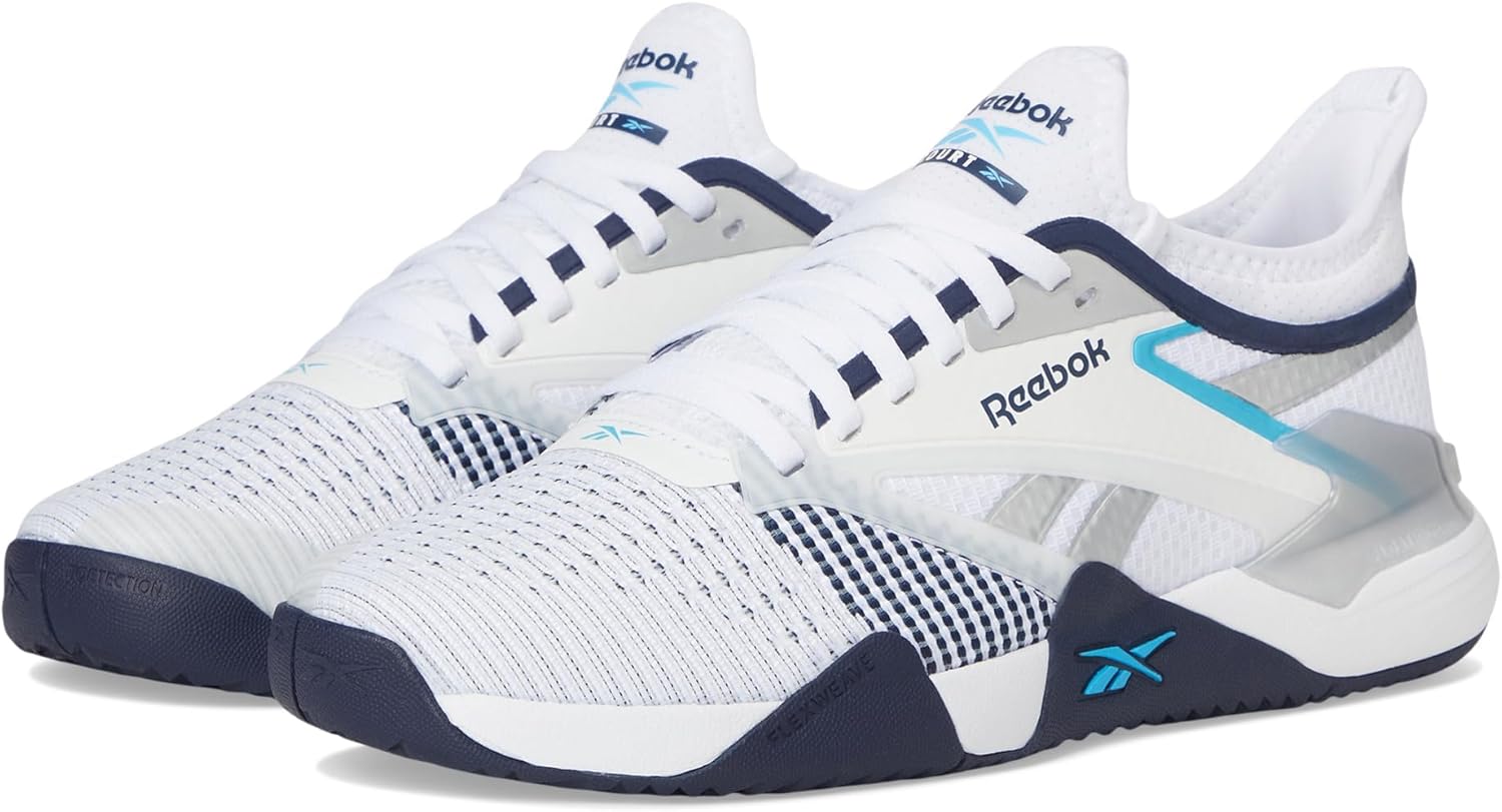 

Мужские спортивные кроссовки Reebok Nano Court для пикубола, белый/синий/темно-синий